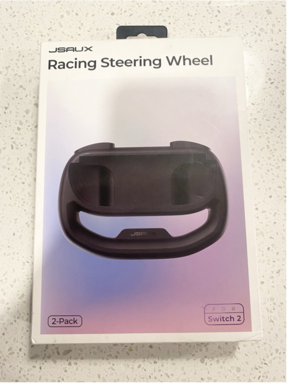 JSAUX Racing Steering Wheel 2-Pack for Nintendo Switch 2 Black GP0403 NEW